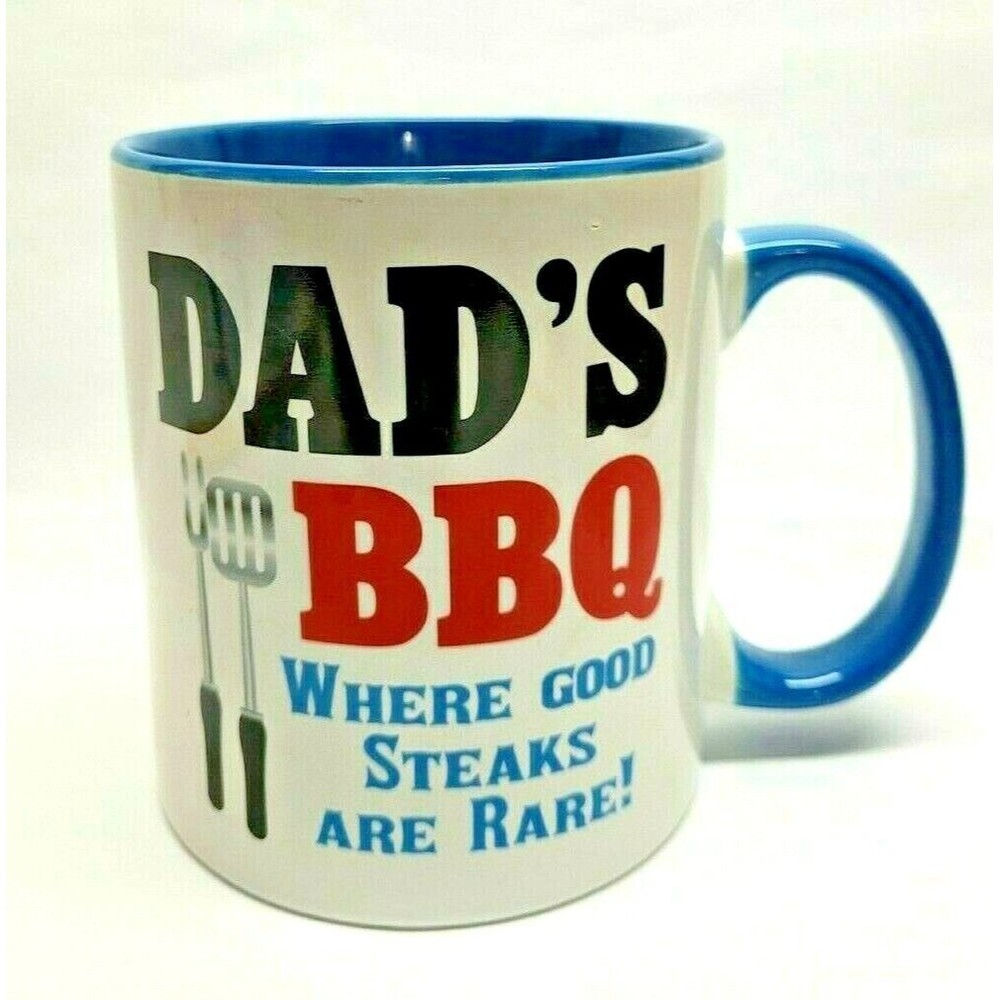 Dad's BBQ Funny Coffee Mug 20 oz.- "Where Good Steaks are Rare!"